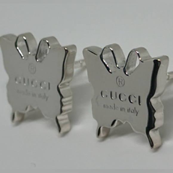 Gucci 925 silver butterfly earrings authentic - Picture 3 of 11